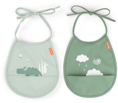 Done By Deer Croco Tiny Pocket Smekke 2-Pack, Green