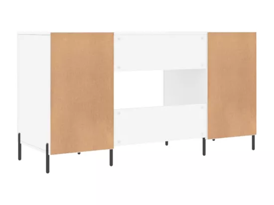 Bureau blanc 140x50x75 cm bois d'ingénierie