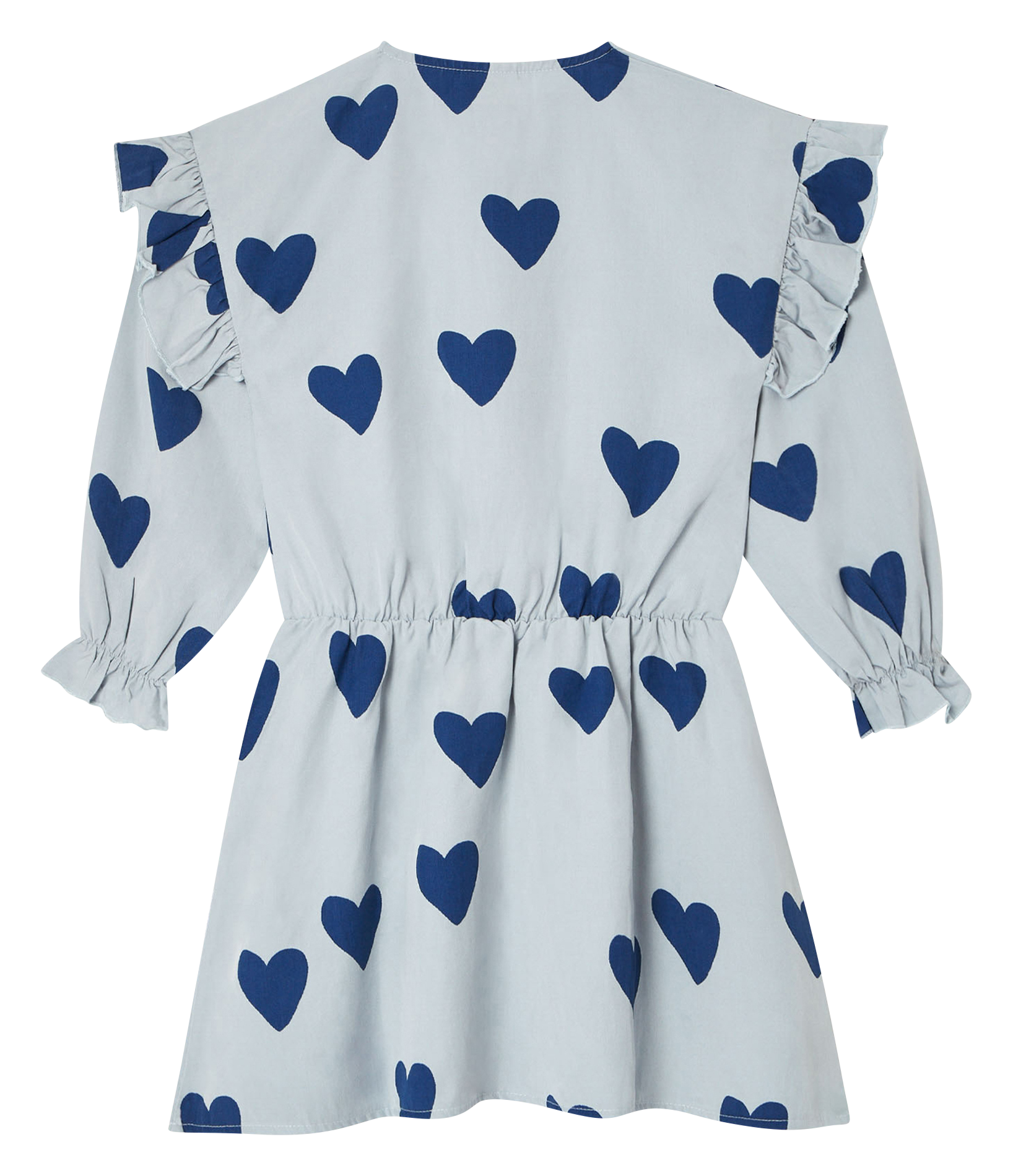 Robe courte col rond| Bleu