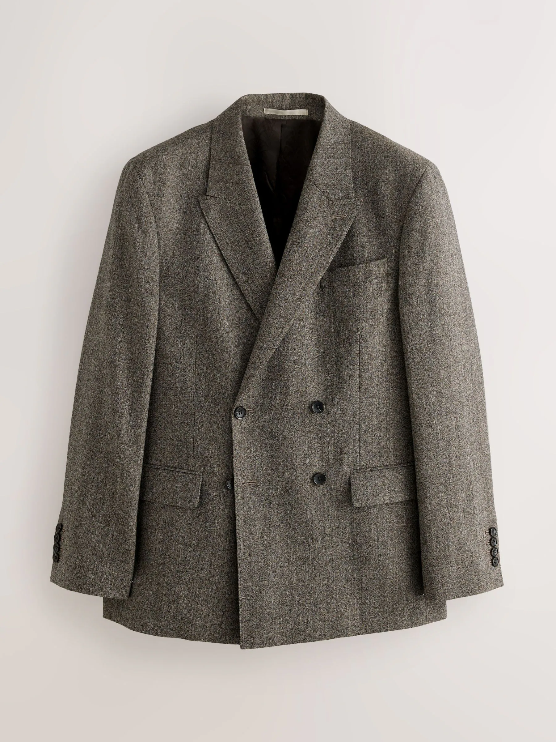 Neutraal - Double Breasted Merino Wool Blend Suit Jacket