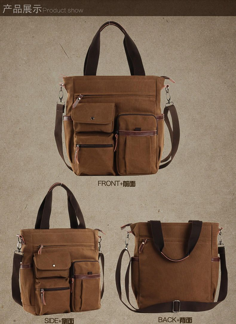 Moyyi - Tote Bag met meerdere zakken en riem