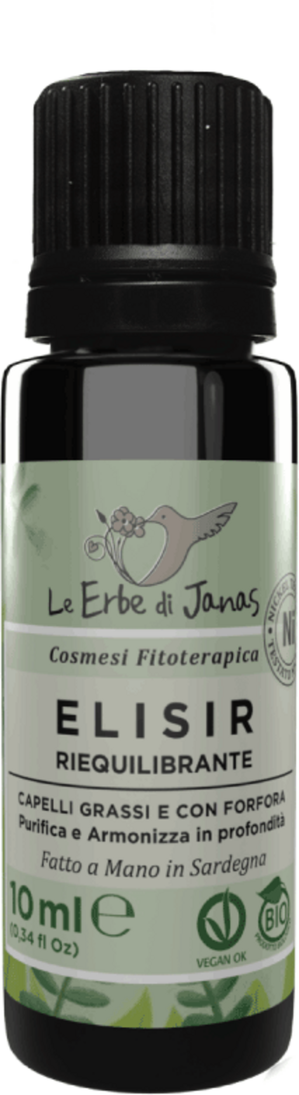 Le Erbe di Janas  Ausgleichendes Elixier für fettiges Haar & Schuppen, 10 ml