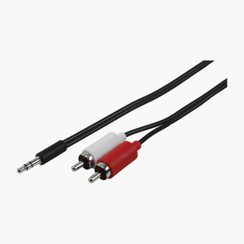 LYDKABEL 3,5 MM–2 X RCA 0,2M