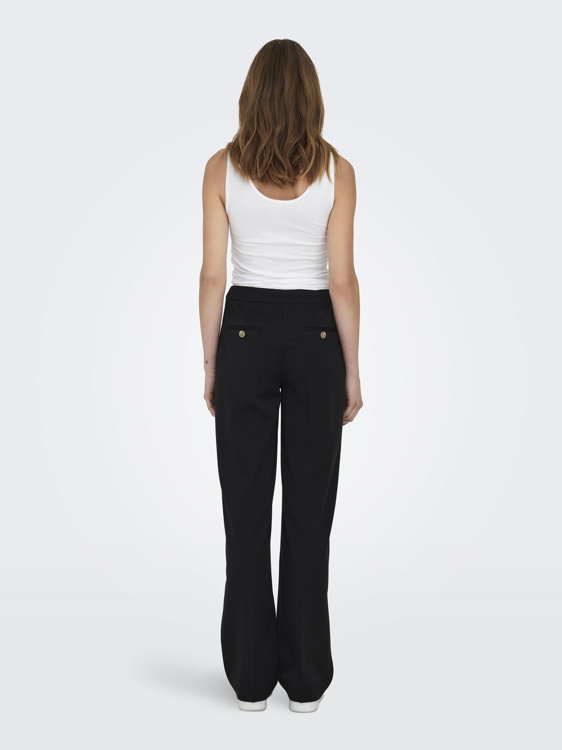 ONLJOSHA Hohe Taille Gerade geschnitten, verjüngt Klassische Hose Black