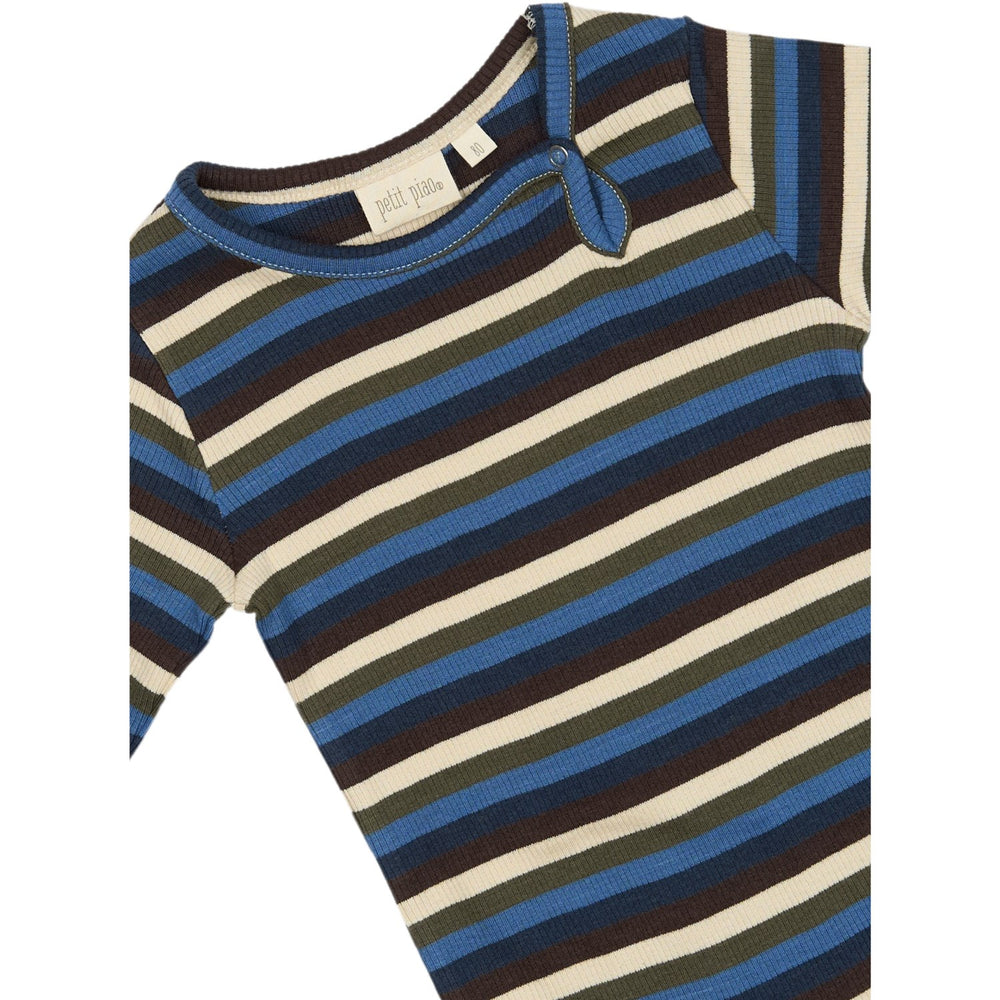 Køb Petit Piao True Navy Multistripe Body L/S Modal Multi Striped