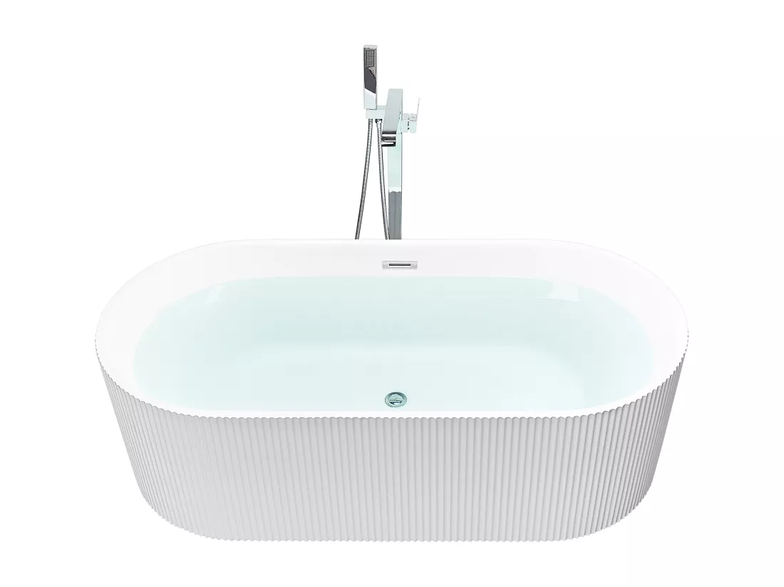 Baignoire îlot blanche ovale 169 x 80 cm GOCTA