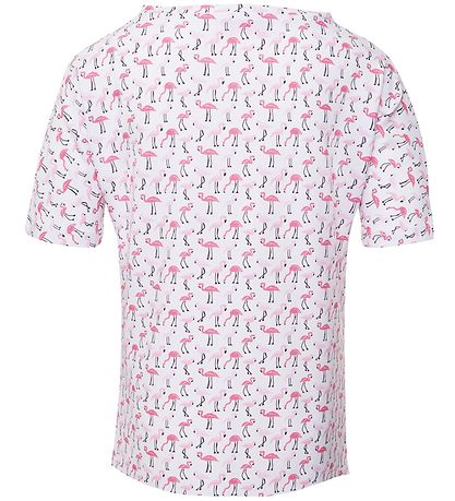 Petit Crabe Badetop - Luna - UV50+ - Elfenbein m. Flamingo