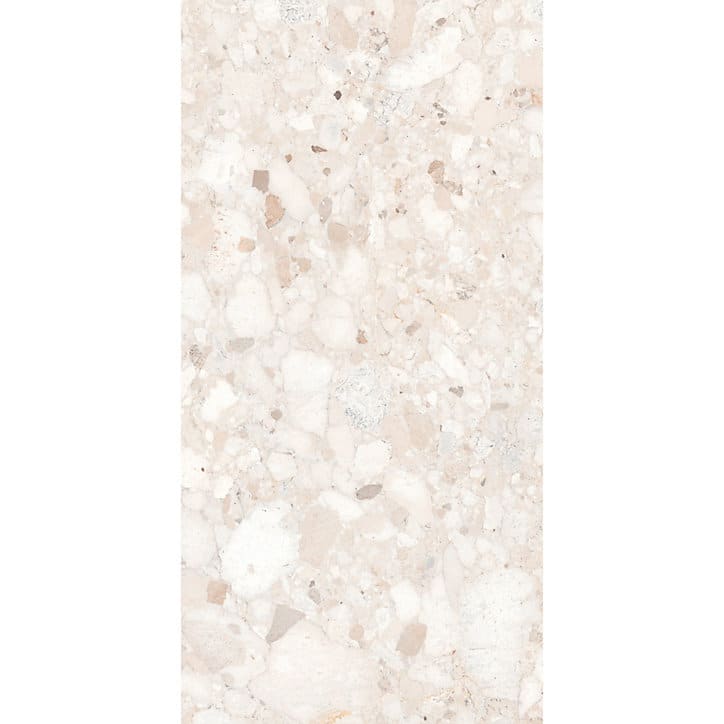 Carrelage sol et mur beige mat Breccia 60 x 120 cm