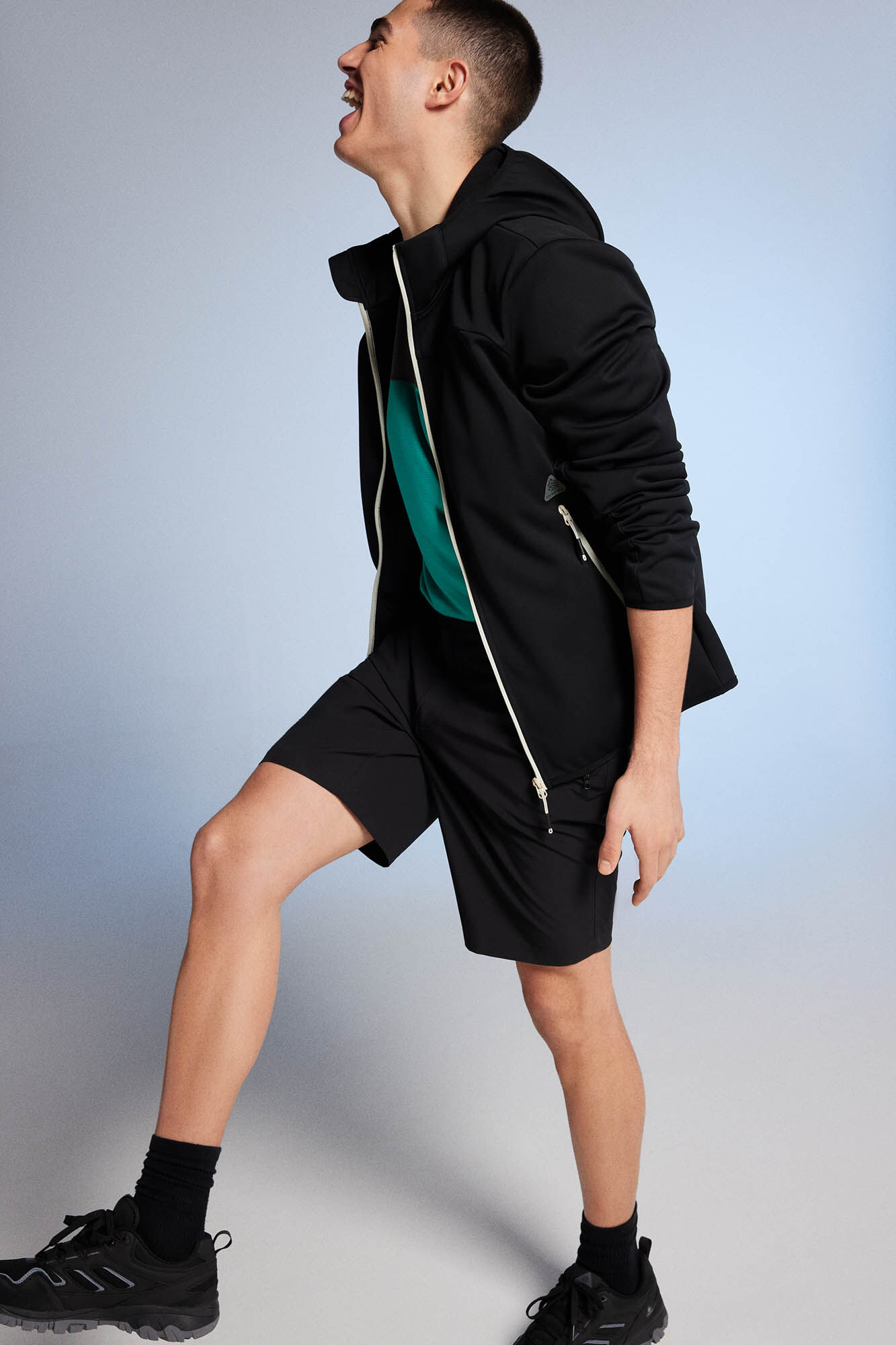 Jaqueta técnica Softshell - preta
