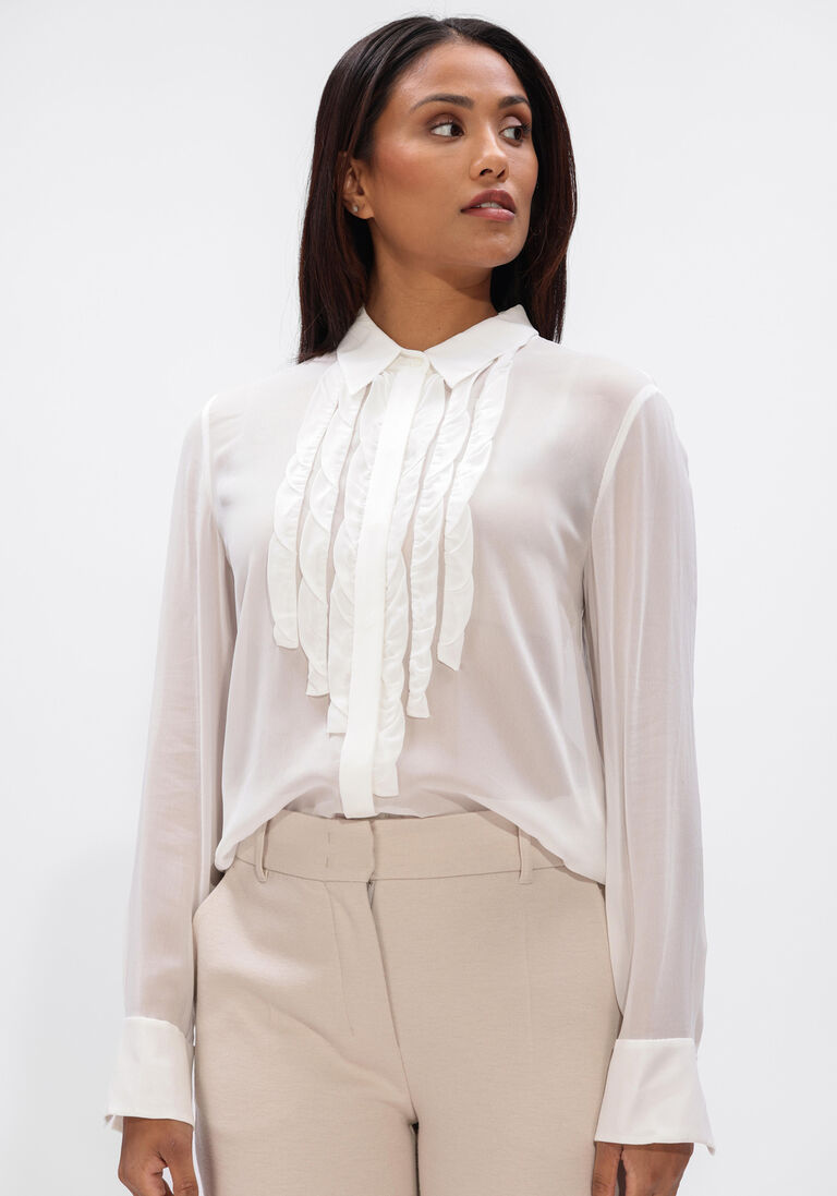 witte dorothee schumacher blouses sheer twist blouse