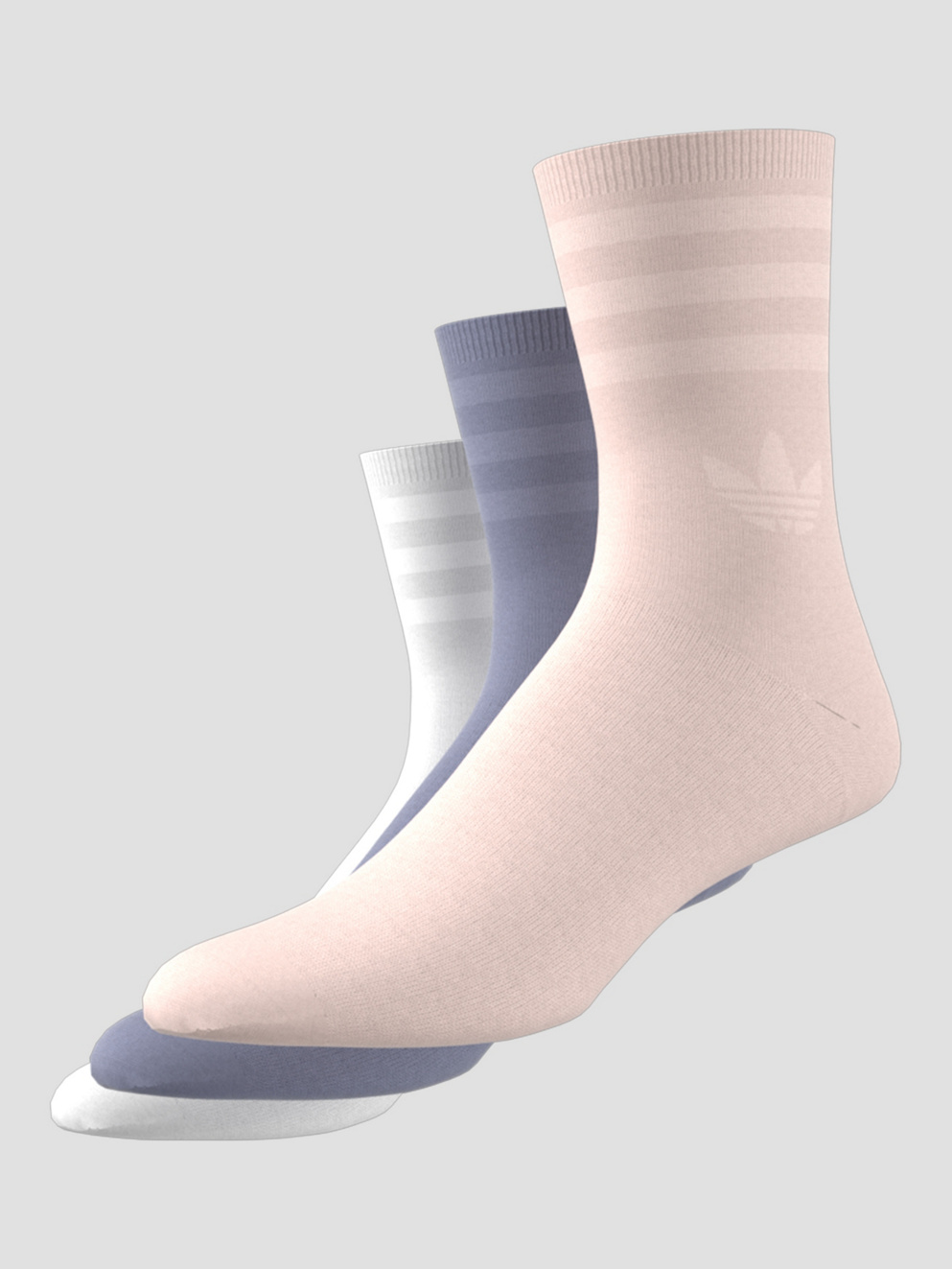 adidas Originals Crew 3 Pack Socks wonalu/white/wonqua