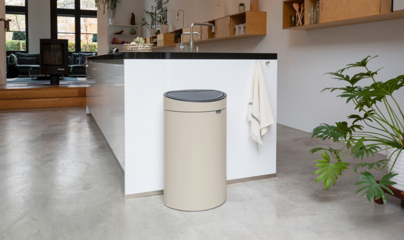 Touch Bin New afvalemmer, 40 liter, kunststof binnenemmer - Soft Beige