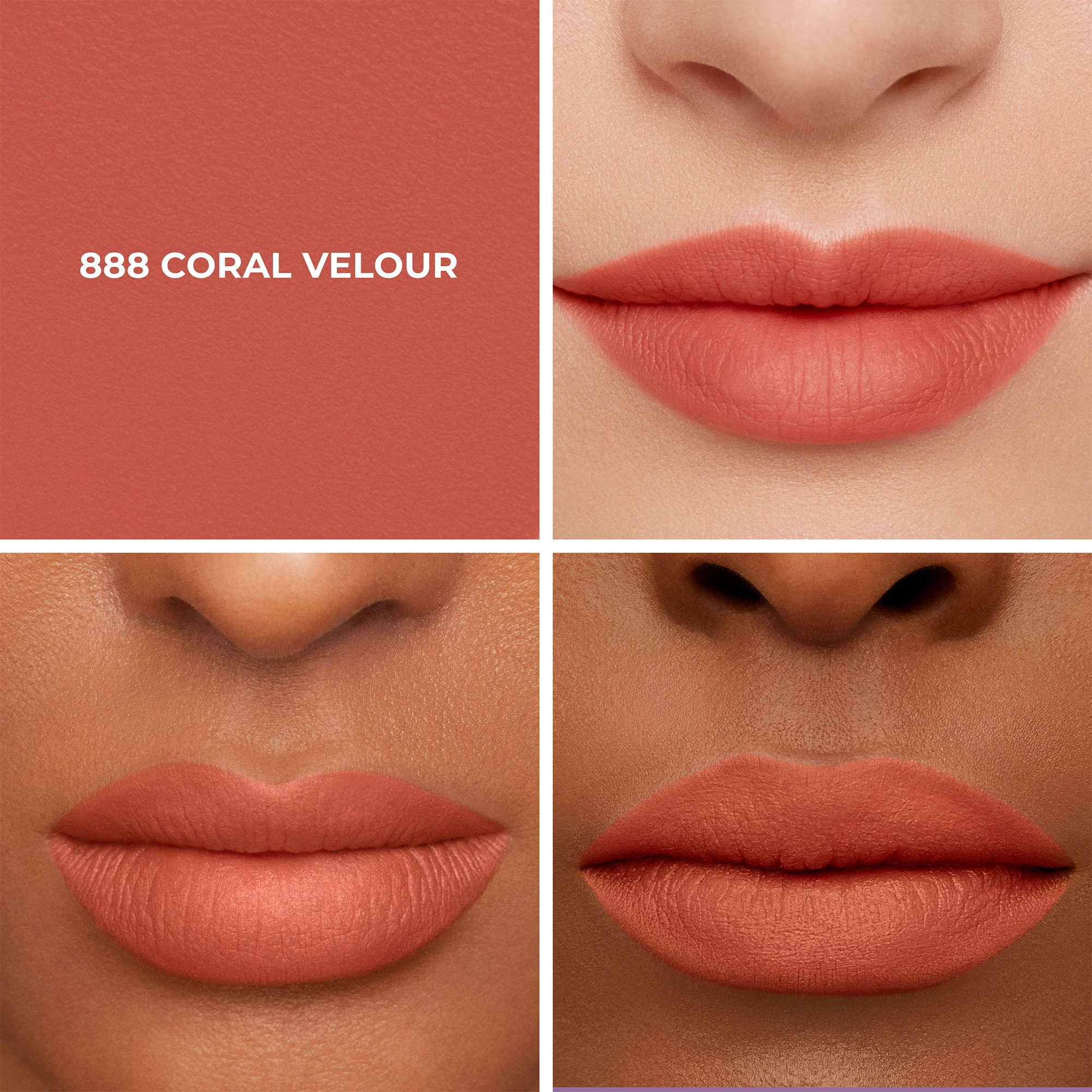 CAVIAR SMOOTHING MATTE LIPSTICK |- 888 Coral Velour