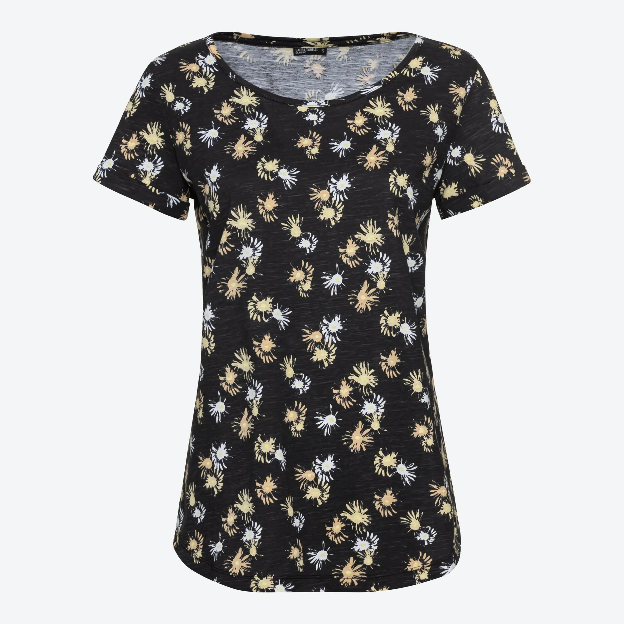 Damen-T-Shirt mit Blumenmuster