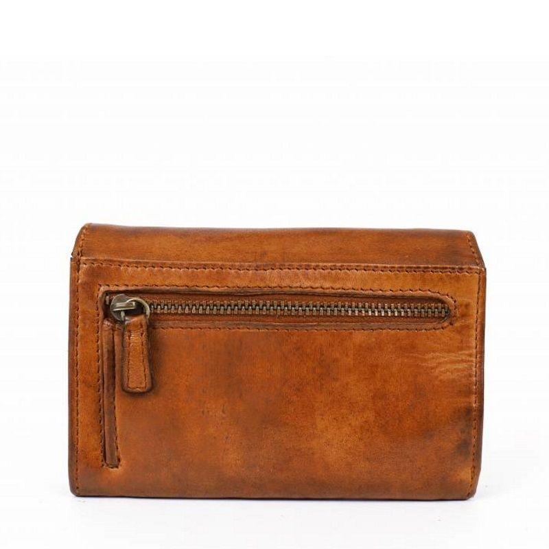 Bear Design Portemonnee Flappie Cognac