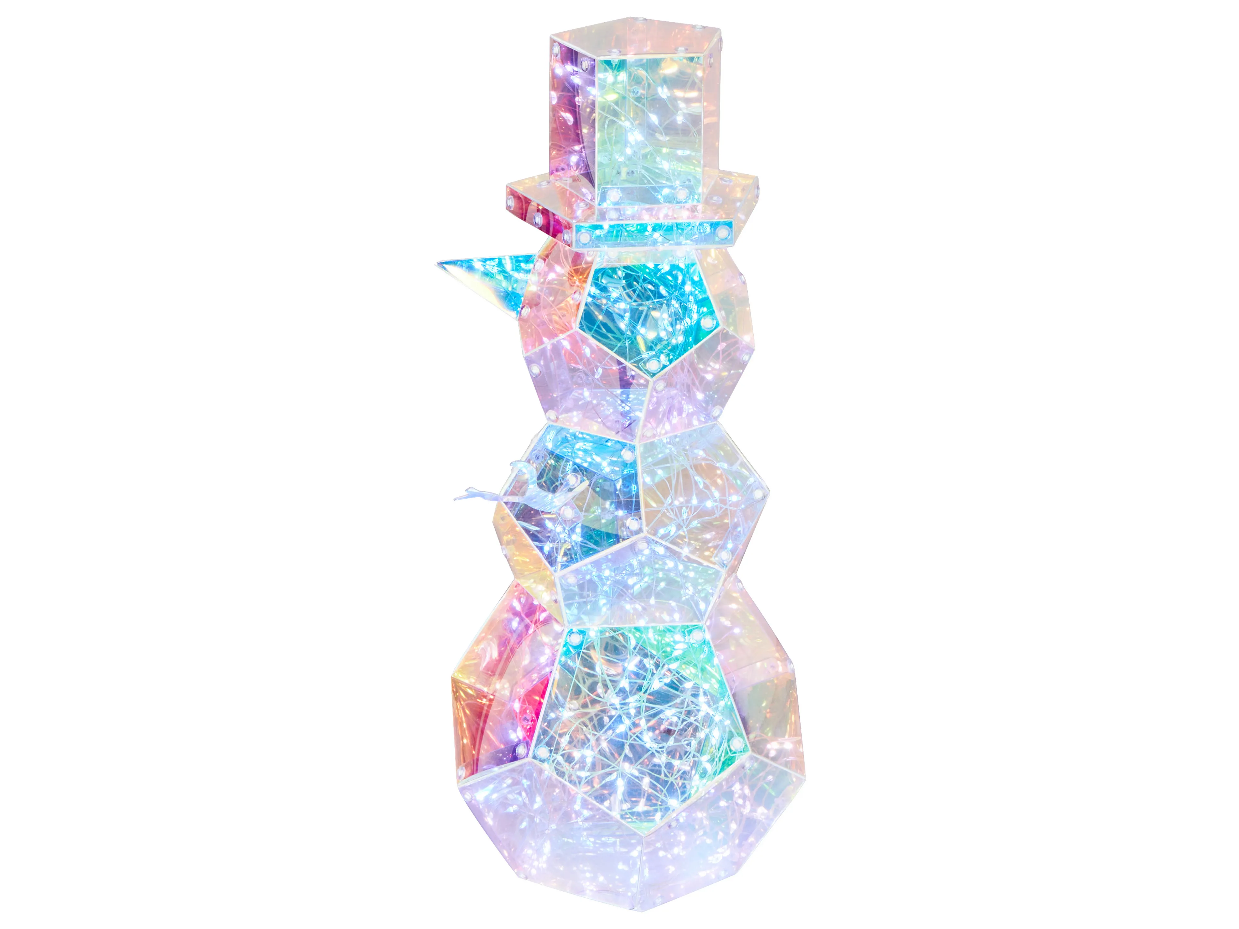 Kerstdecoratie LED ARCTICA Sneeuwpop 43 cm Meerkleurig