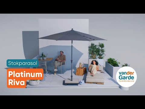 Platinum Riva stokparasol 3 m. rond - Teak Taupe