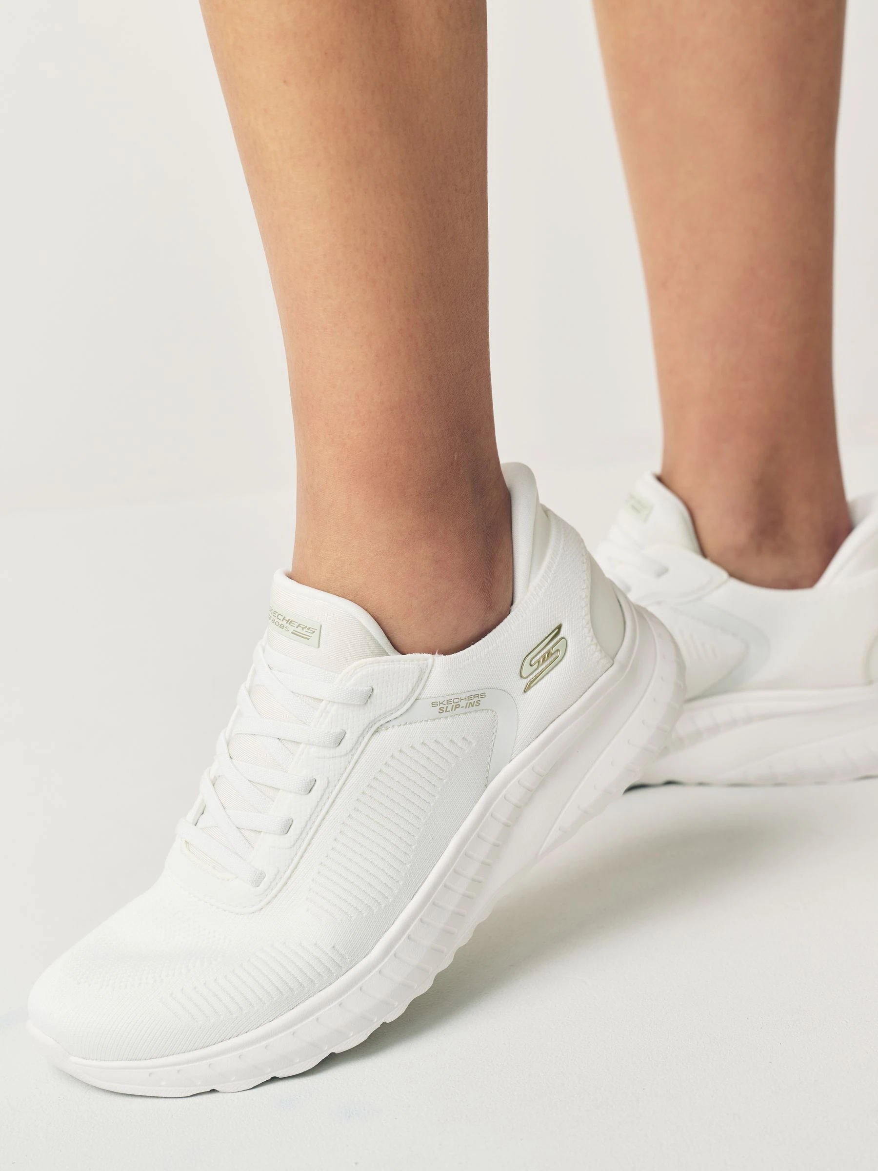 Krijtwit - Skechers BOBS Sport Squad Chaos Slip In instapsneakers