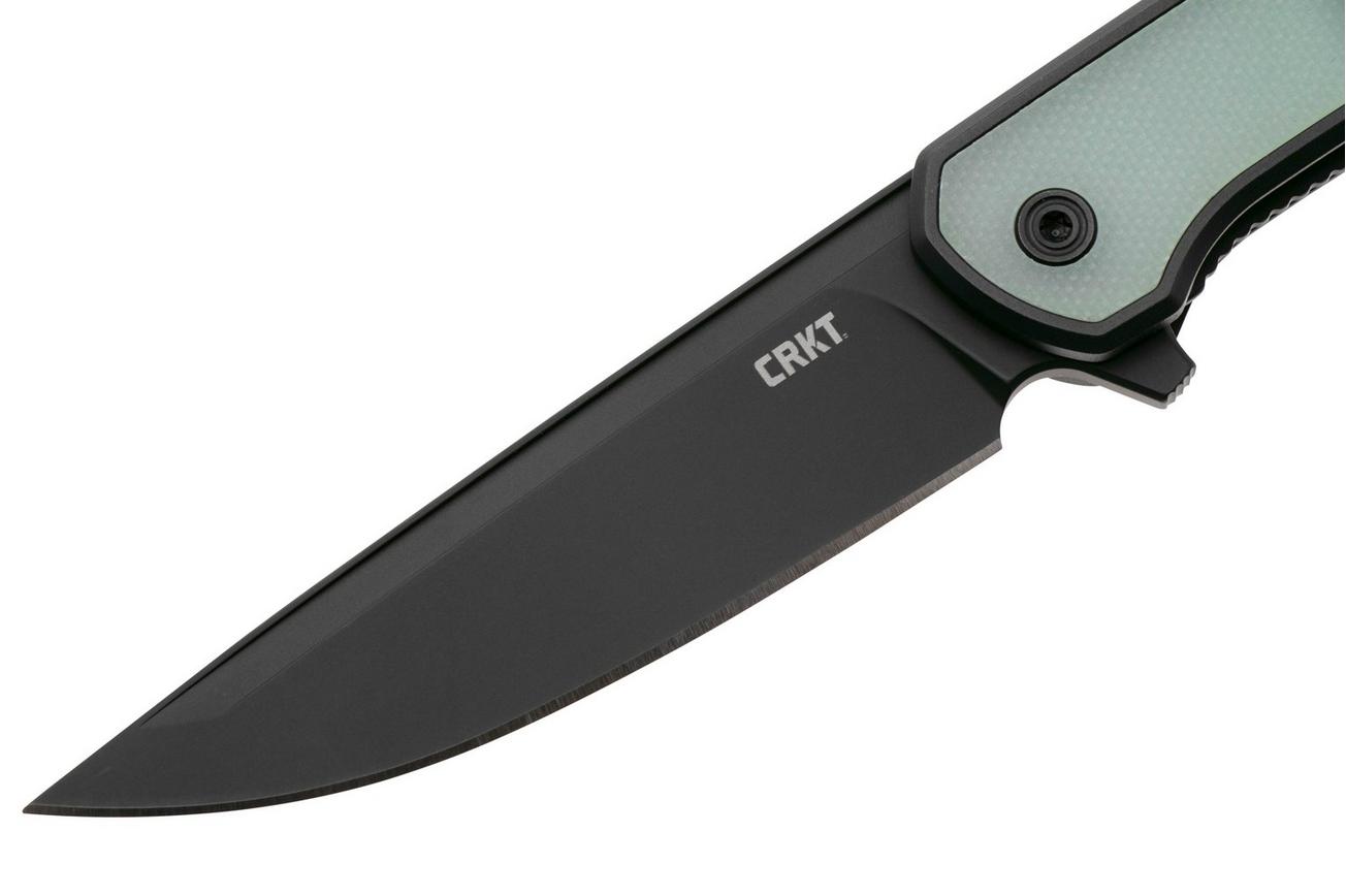 CRKT Q Compact 7077J Black DLC CPM S35VN, Black DLC Aluminum, Gray G10 Inlay, zakmes, Richard Rogers design