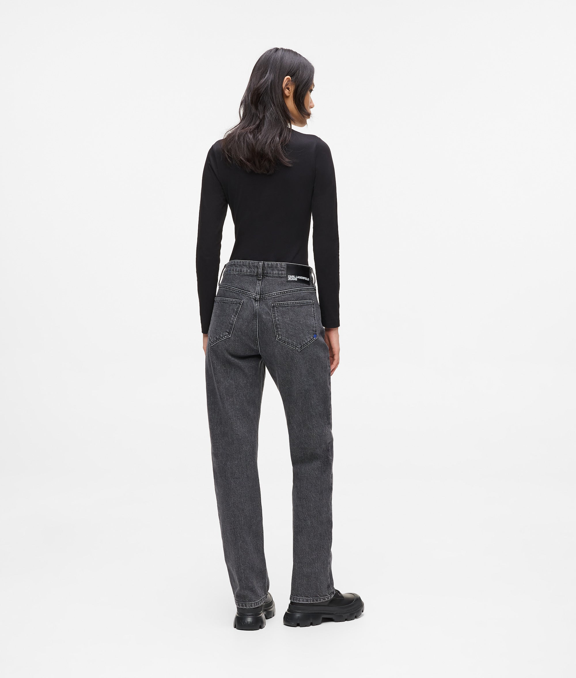 High-rise straight jeans