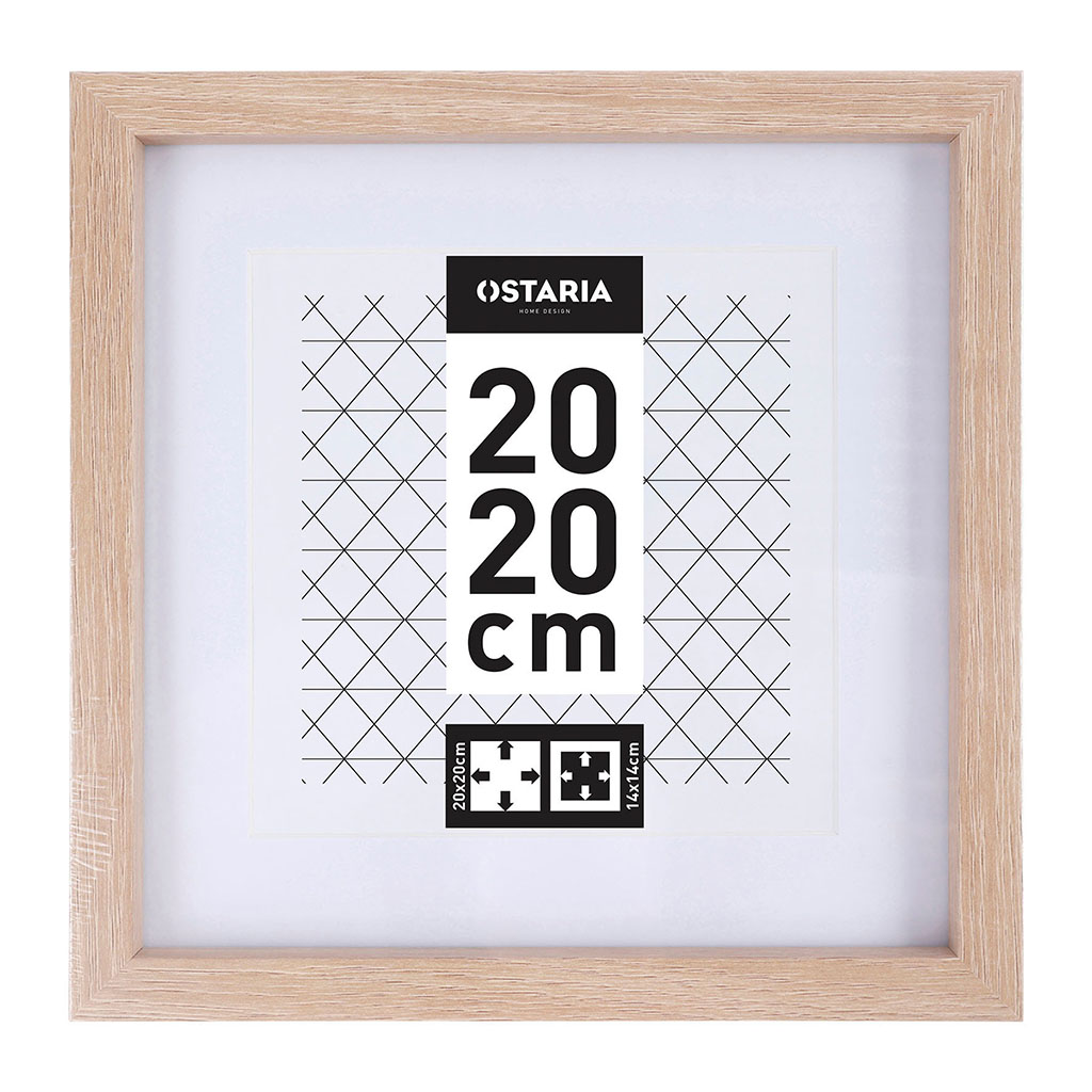 Cadre photo RITA bois naturel 20x20cm