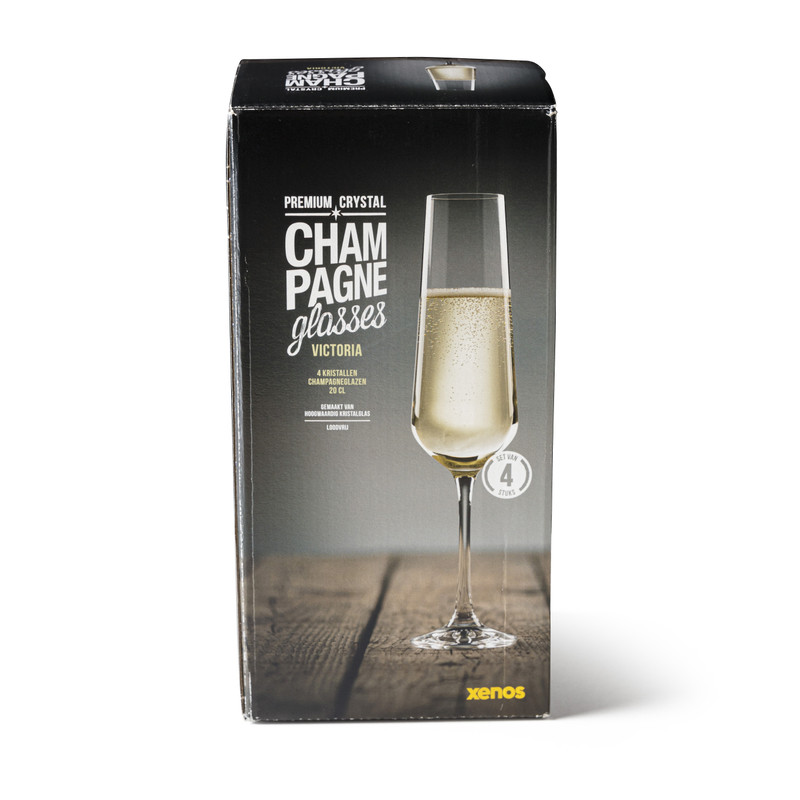 Champagne glazen kristal - 200 ml - set van 4