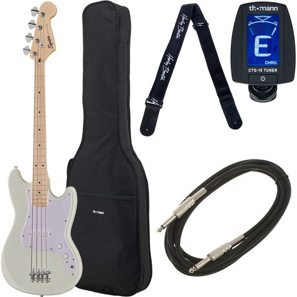 Squier Sonic Bronco Arctic Whi Bundle
