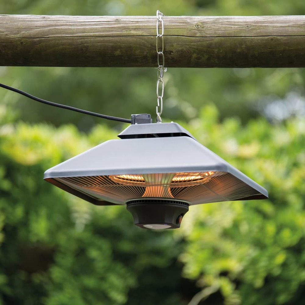 Chauffage suspendu spica square 2000 w halogène noir ce17sq-b