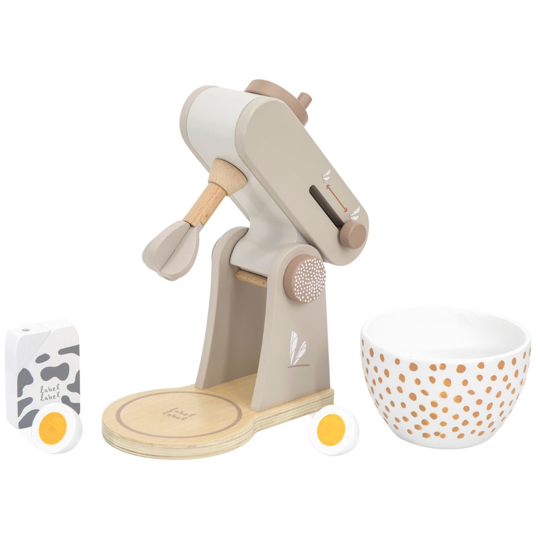 Label label keukenmachine nougat - 5 delig
