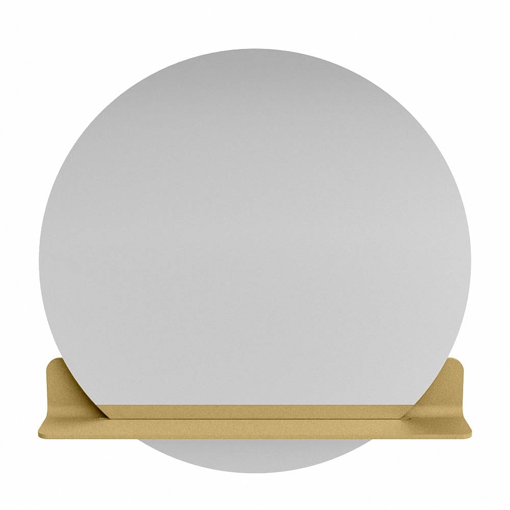 Mondiaz Spot spiegel rond Ø80cm met planchet oro