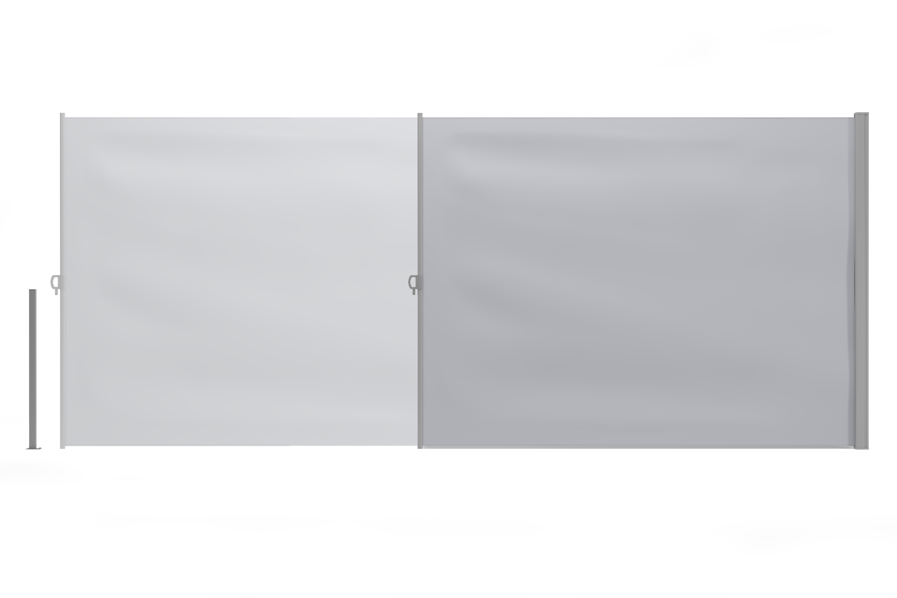 Seitenmarkise VIA 200 x 500 cm grau