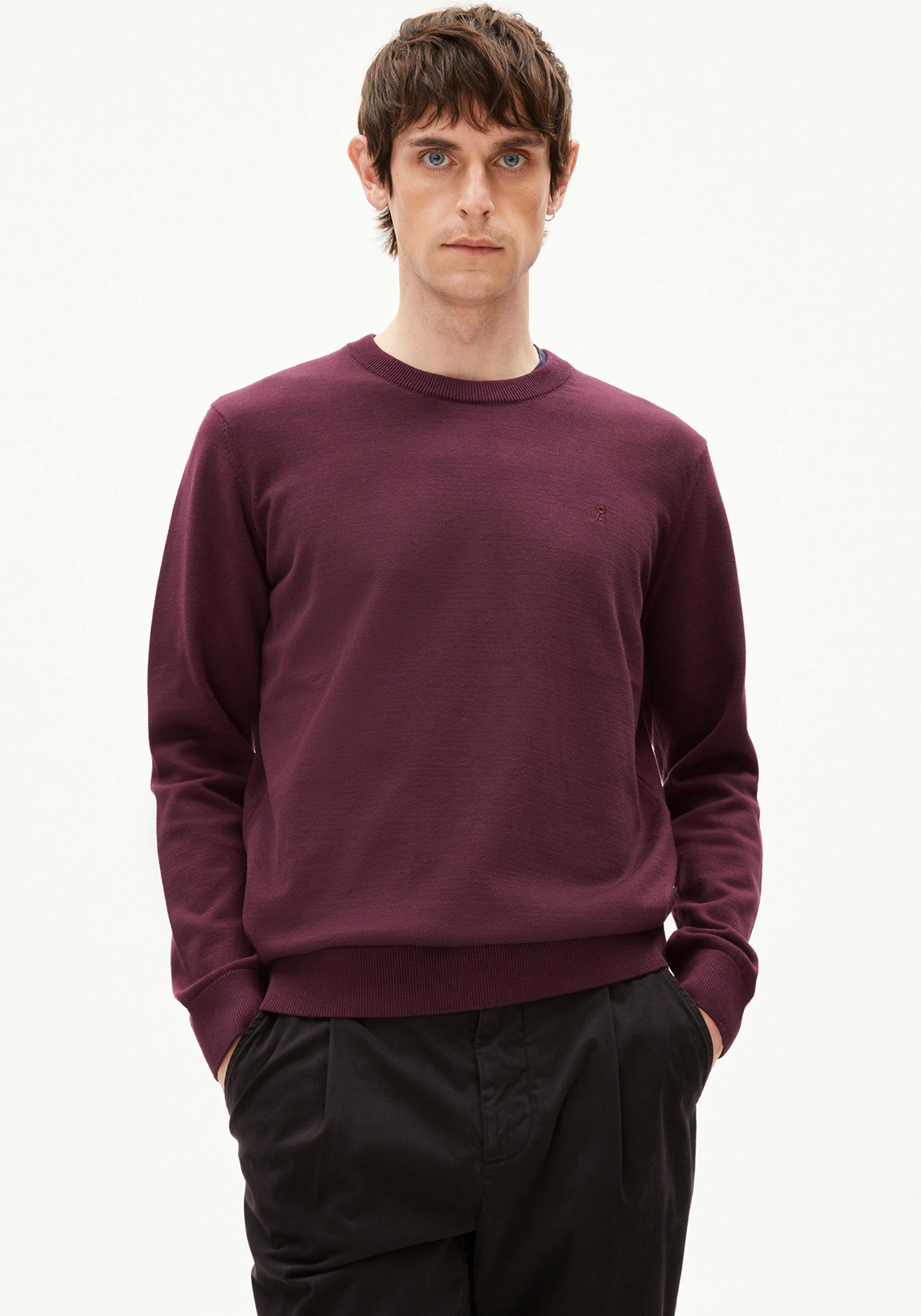 Armedangels Strickpullover Loukaa Dark Cranberry