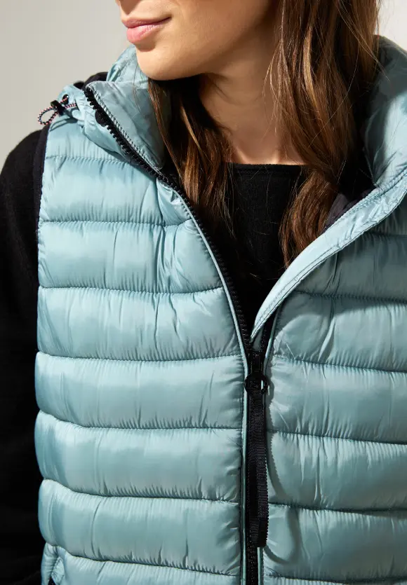 Lange Steppweste - polar mint