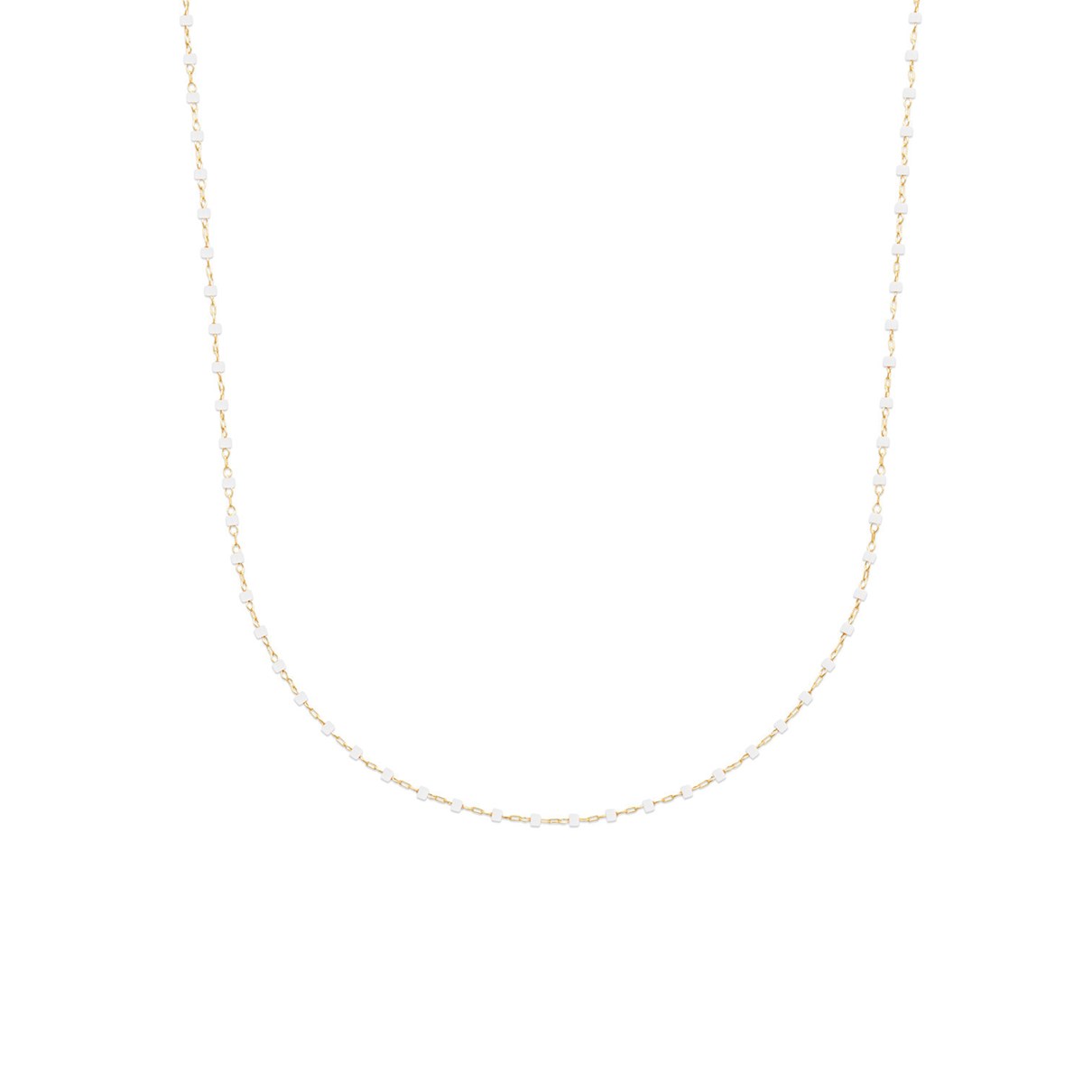 Collier Brillaxis perles de Miyuki blanches