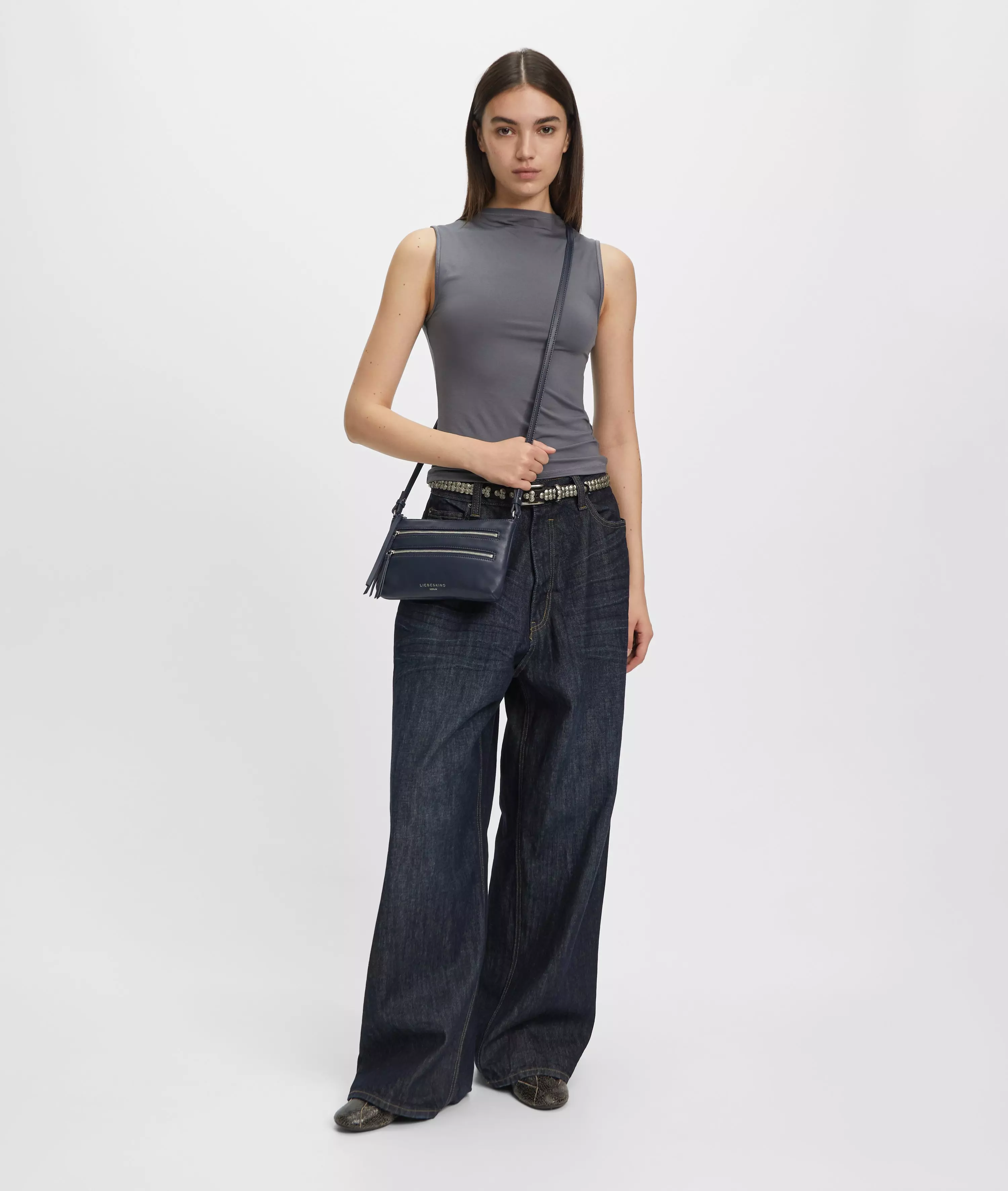 Crossbody Handy shoulder bag made from soft sheepskin