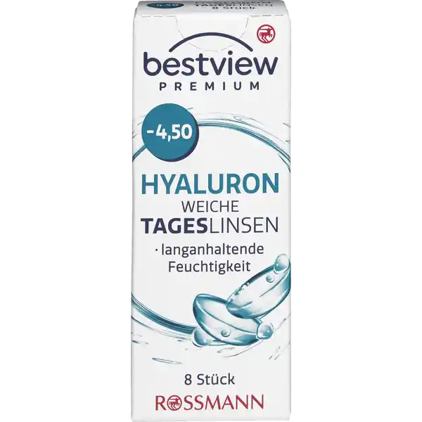 Premium weiche Tageslinsen Hyaluron -4,50