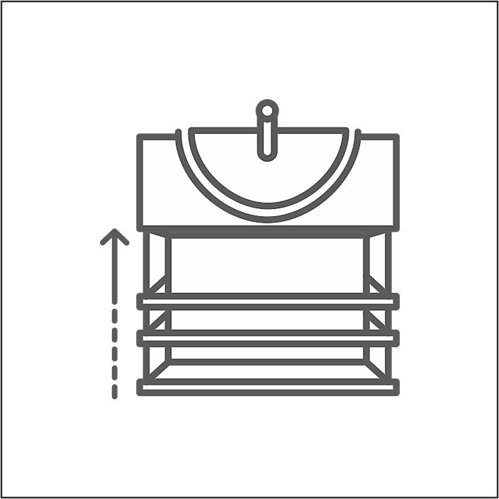 Meuble sous vasque à suspendre GoodHome Imandra gris 60 cm