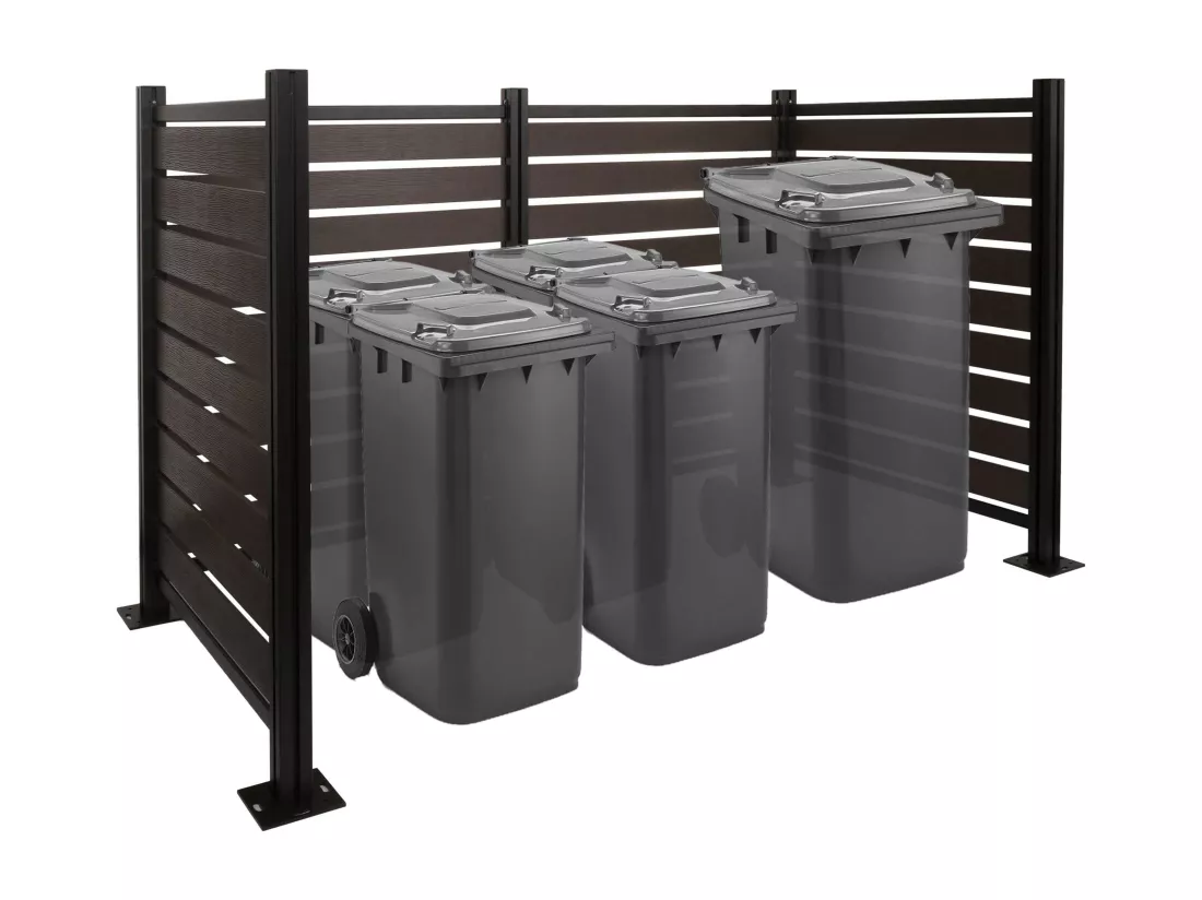 Clôture pour poubelles en aluminium MCW-K57, anthracite