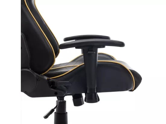 Chaise de jeu Noir et doré Cuir artificiel