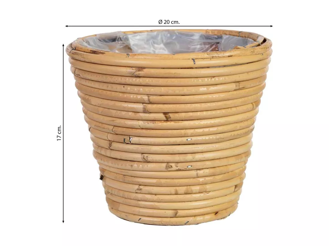 Panier rond en bambou 20x20x17h cm