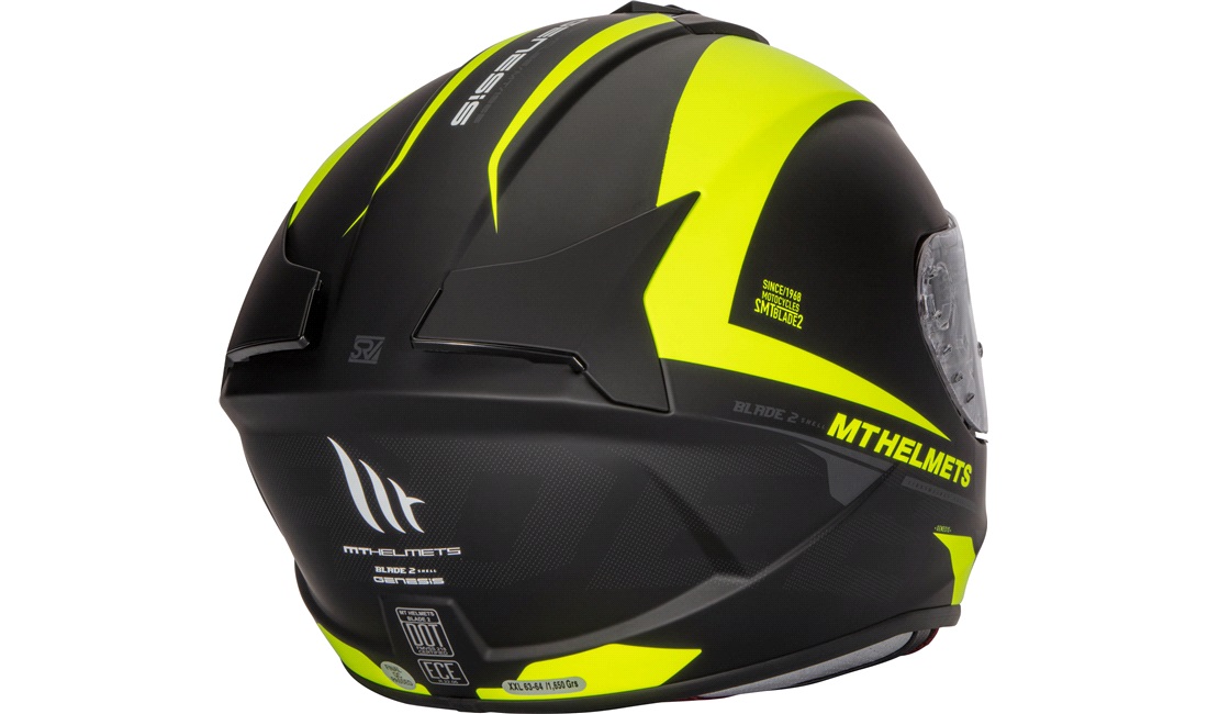 Styrthjelm MT Blade2 SV sort/fluo gul str. M
