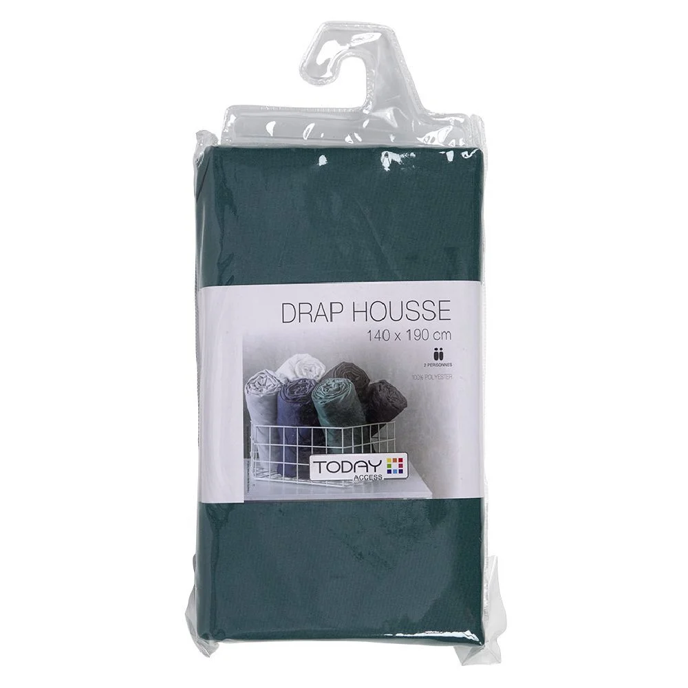 Drap housse 1 place 140x190cm multicolore 100% polyester