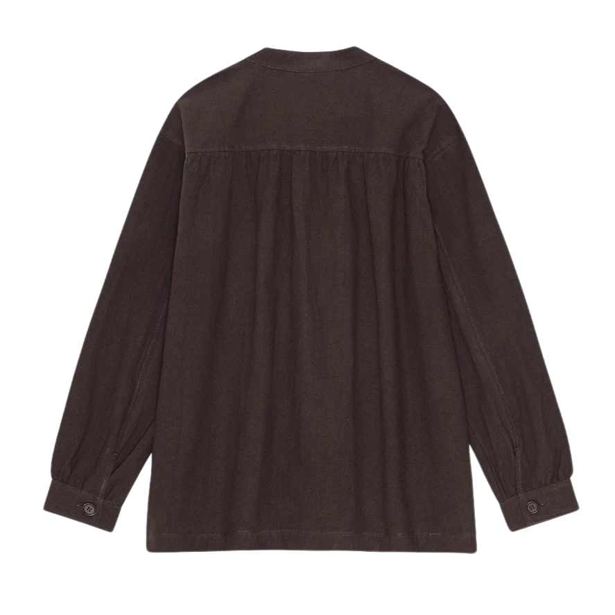 Moshi Moshi Mind  Tales Crepe skjorteblusen - Chocolate