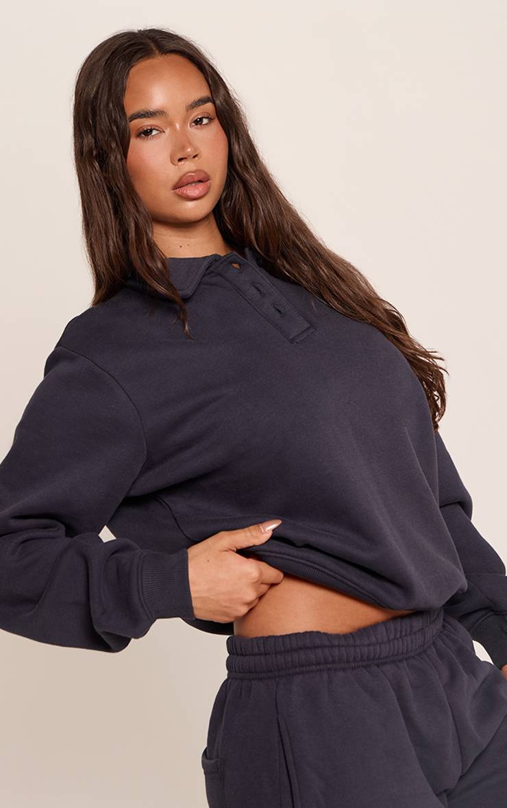 Bleu Marine Sweat-shirt Polo