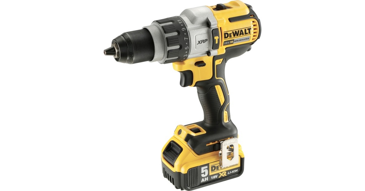 DEWALTDCD996P2-QW 18V XRP Brushless Schroef-/klopboormachine klopboorschroevendraaier  (Geel/zwart, Incl. 2x Li-Ion XR Accu (5,0Ah), TSTAK koffer)
