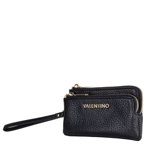 Valentino Blossom Re Zip Around Pung, Nero