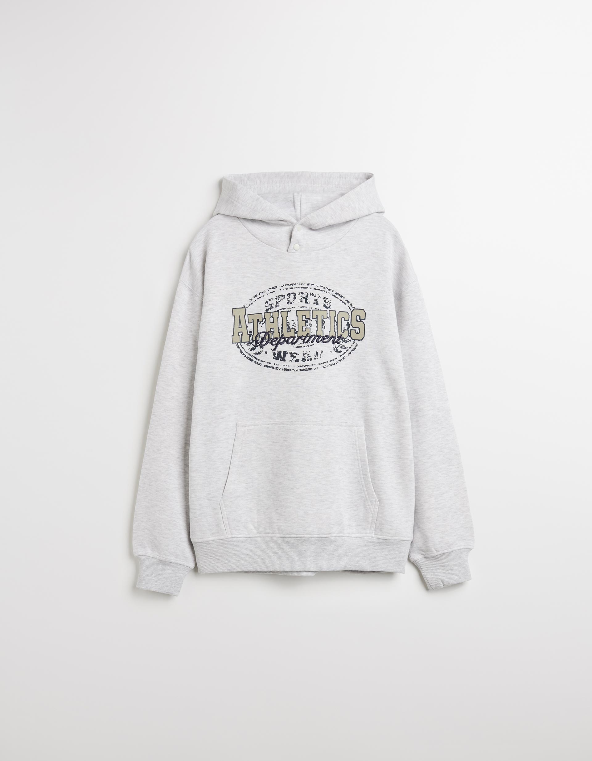 Sweatshirt com Capuz, Homem, Cinzento Claro