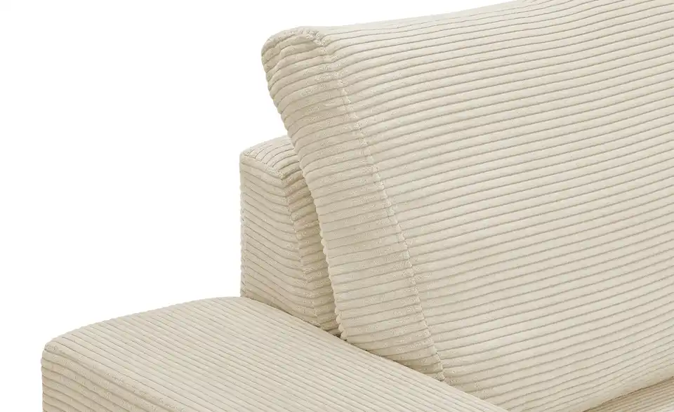 Ecksofa Rome Creme rechts Cordstoff