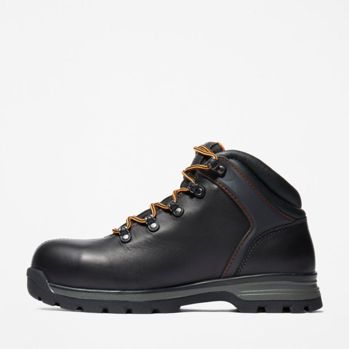 Bota de trabalho Timberland PRO Splitrock XT com biqueira de segurança para homens, na cor preta.