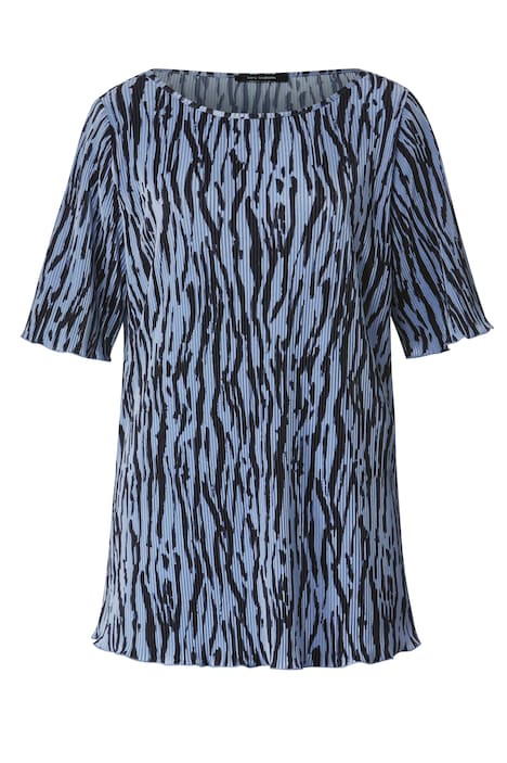 Plisseeshirt mit farbharmonischem Allover Print